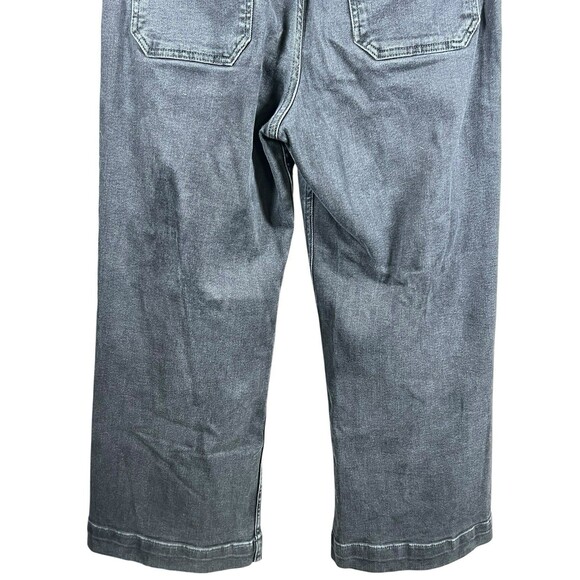 Pilcro Skipper Black Ankle Jeans Women 28‎ Wide Leg Stretch High Rise Anthro - Picture 9 of 14